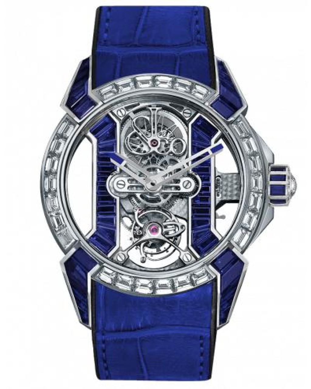 Buy Original Epic X Tourbillon Baguette Blue Sapphires Watch With Bitcoin